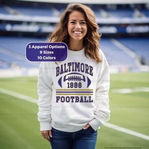 Baltimore Football, Retro Style Football Sweatshirt, Football Shirt, Football Sweatshirts for Women, Baltimore Tshirt, Family Football Shirt