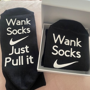 Wank socks choose your own colour font