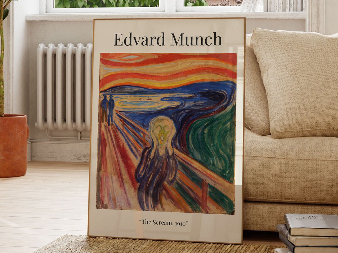 The Scream, Edvard Munch, Famous Painting, Painting Poster, Modern Wall