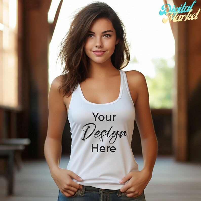 Next Level 1533 Mockup Bundle Womens Mockup Bundle Tank Top Mockup Tank Mockup Racerback mockup bundle Black mockup N1533 Mockup Bundle image 3