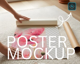 Makieta plakatu, makieta sztuki z papieru w rolce, makieta przytulnego wystroju domu, makieta pionowego wydruku artystycznego, makieta ramki cyfrowej, natychmiastowe pobranie