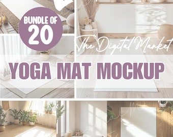 Yoga Mat Mockup, Workout Mat Bundle, Meditation Mat Mockup, Fitness Gym Mat Mockup, Pilates Mat Mockup, Exercise Training Mat Mockup