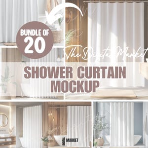 Shower Curtain Mockup, Blank Bathroom Curtain Mockup Bundle Digital Mockup, Bath Curtain Mockup, Boho Bathroom Shower Curtain Mockup