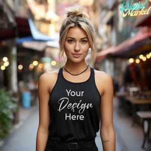 Next Level 1533 Mockup Bundle Womens Mockup Bundle Tank Top Mockup Tank Mockup Racerback mockup bundle Black mockup N1533 Mockup Bundle image 8