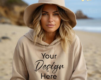 Gildan 18500 zand hoodie mockup, Gildan hoodie mock-up, zand hoodie mockup, model mockup, mockup hooded sweater, gestyled mockup