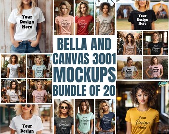 Bella Canvas 3001 Mockup Bundle, 3001 Tshirts Bundle, Mock ups, Mockups, Bella Canvas Tshirt Mockups, Bella Canvas 3001, Mockup, Mockups