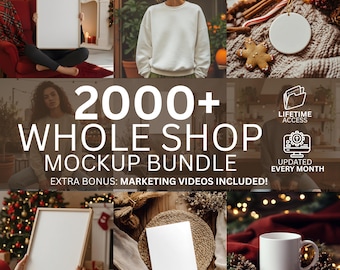 Whole Shop Mockup Bundle, Mega Mockups for POD, Mock Ups Package, Lifetime Access Mockups, Models Mockups