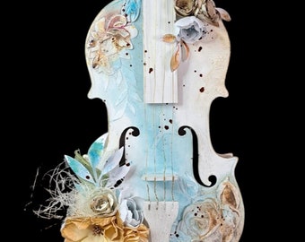 Decoración de medios mixtos de violín