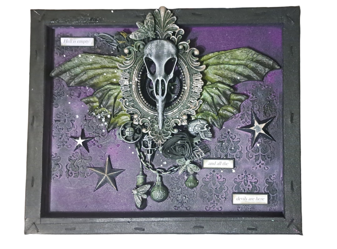 Mixed Media Wall Decor Etsy