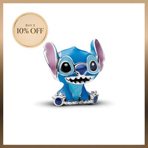 Cute Blue Alien Charm – Pandora style Sterling Silver Enamel Bead for Bracelets & Gifts