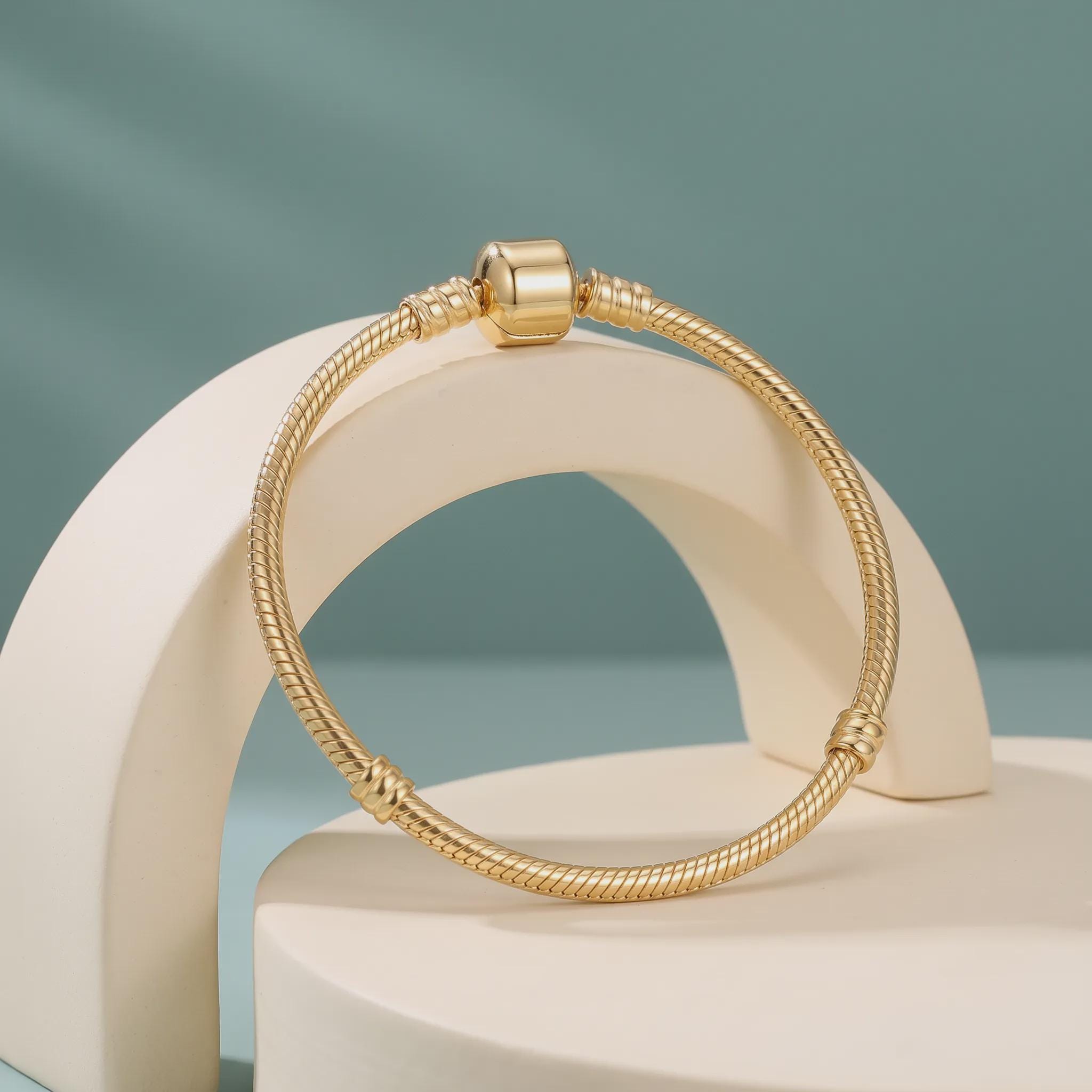 Gold pandora bracelet - Etsy 日本