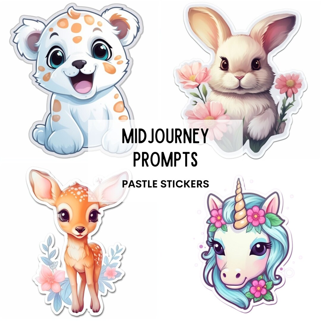 AI Kids Arts Midjourney Prompts for Cute Sticker Design - Etsy