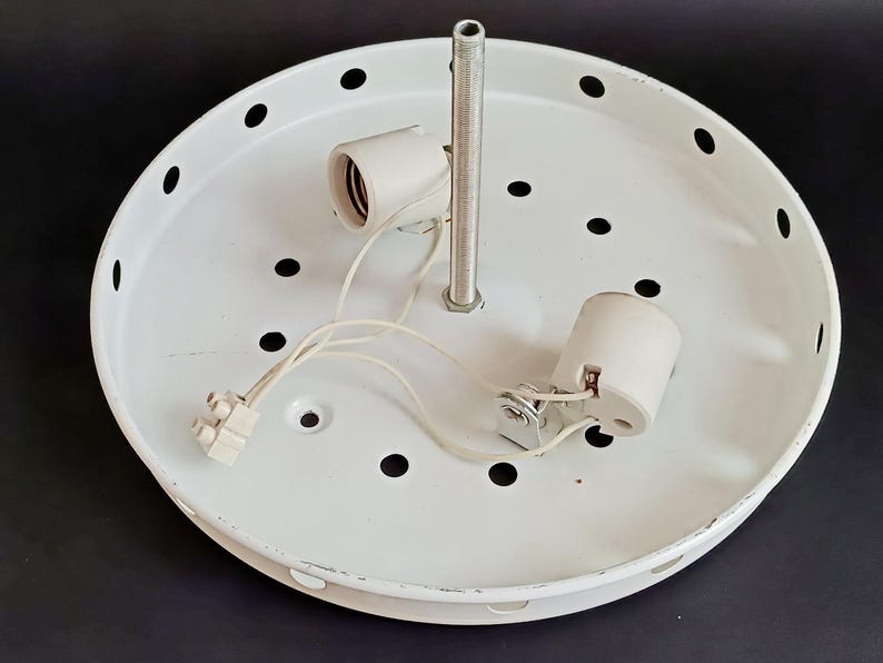 Vintage Ceiling Chandelier WORKING Antique Collectible Lamp With Glass