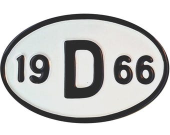 VW Beetle Bus 1966 Rear Year Plate - German Origin Aluminum Tag - Etsy