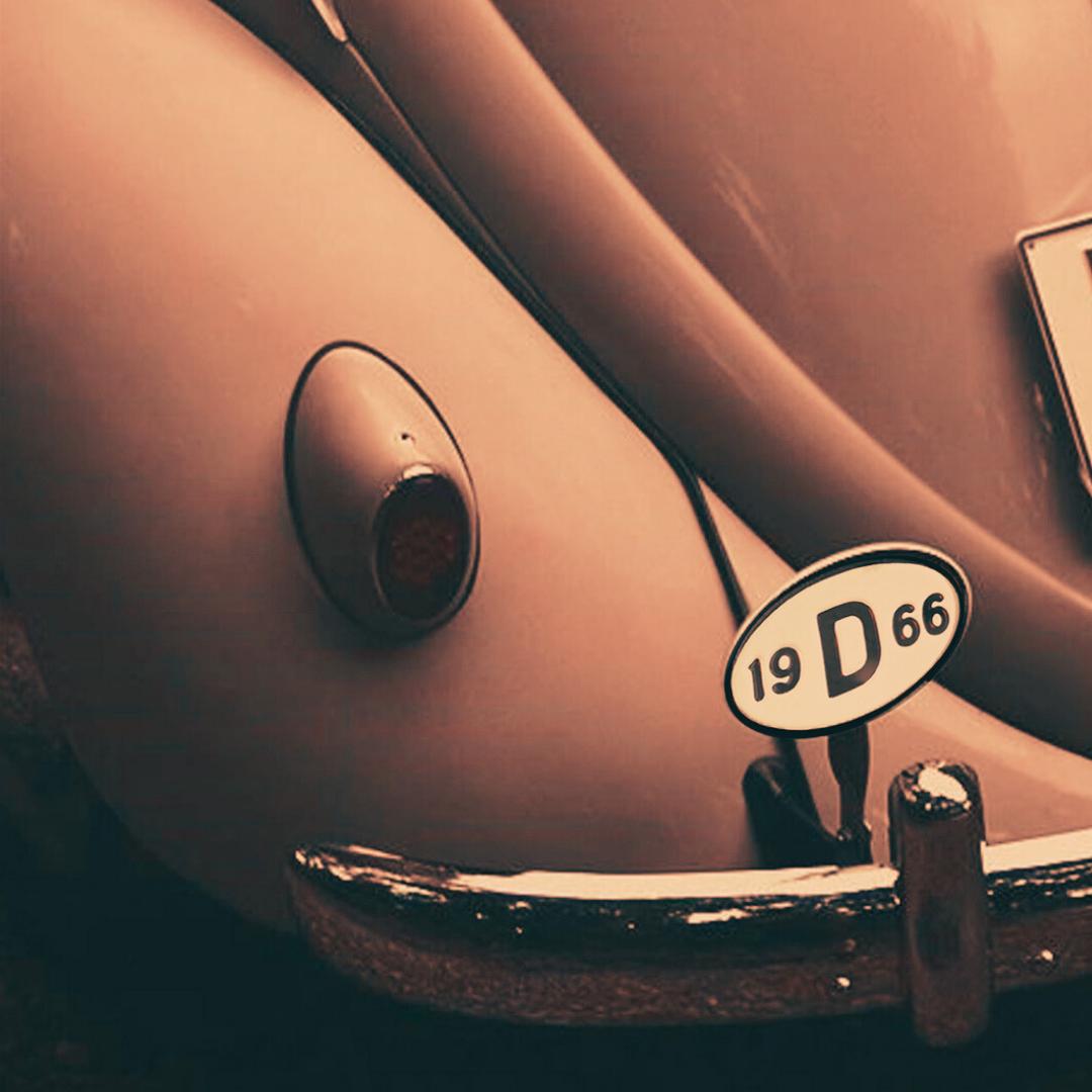 VW Beetle Bus 1966 Rear Year Plate - German Origin Aluminum Tag - Etsy