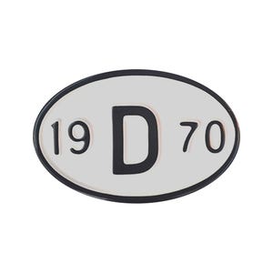 1970 Rear Year Plate Oval 19D70 Germany Badge Metal Tag For VW Beetle Bug Bus T1 Ghia Classic Aircooled Car Accessory Vintage Gift (25-3039)