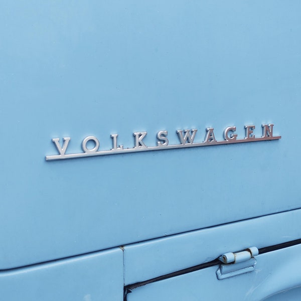 Front Volkswagen Text Badge Stainless (T2SPLIT-T2BAY) (2-2010)