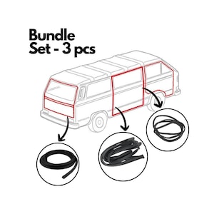 VW T3 / T25 Bus Seal Gasket Set 1X Sliding Door, 1X Tailgate Door, 2X Door Seal - Door Gasket Rubber Weatherstrip Kit