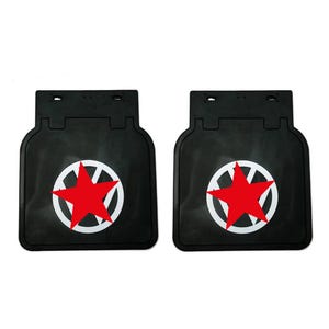 Classic Beetle Mud Flaps Logo Emblem Black Pair Fits 1100 1200 1300 1302 1303 Ghia Type3 1950-1975 Aircooled Classic Car Parts Set (25-2903)