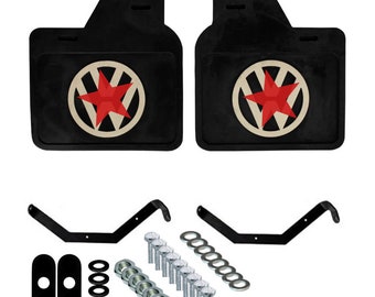 VW AMAROK 2010+ BLACK WHEEL ARCH MUD FLAPS SPLASH GUARDS FRONT REAR