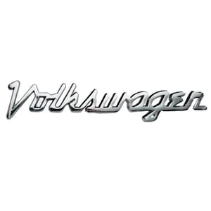 Stainless Front Emblem Badge for VW Beetle Karmann Ghia Variant 1952–1975 | Classic Car Chrome Logo for Hood or Front Panel (2-2014)