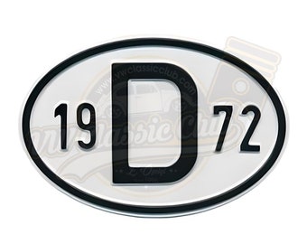 Rear Year Plate 1972 (19D72) (25-3041)