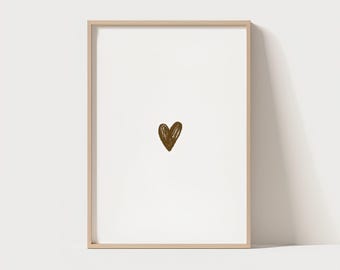 Christian wall poster, digital, "heart" illustration