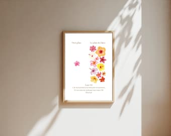 Christian wall poster, in French, "God's plan"