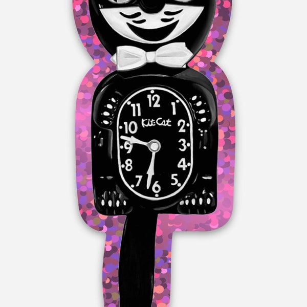 Sparkly Kit Kat Clock Sticker - by Anna Stark