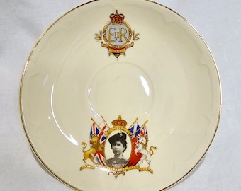 Vintage Queen Elizabeth II Coronation Trinket Dish 1953