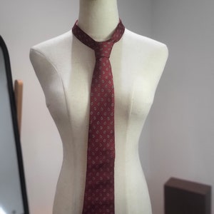 Vintage Lanvin Red Silk Tie Made in Italy
