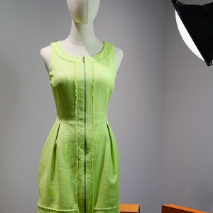 Vintage Karen Millen Kleid in Neon Gelb
