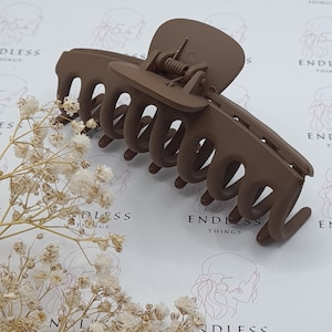 Brown Large Hair Claw Clip, Hair Clips Women, Extra Large Claw Clip For Thick Hair, Hair Claw Clips For Women Thick Hair, Neutral Claw Clips
