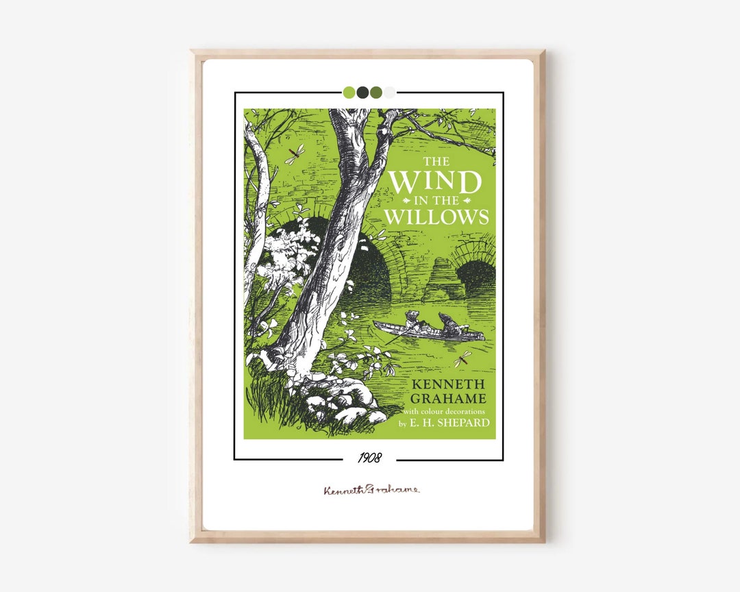 Wind in the Willows Book Cover Poster Kenneth Grahame Book Print ...