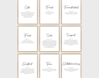 The Fruits of the Holy Spirit Galatians 5:22-23 Digital Set of 9