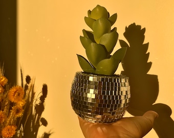 Mini cache pot à fleur disco 7 cm