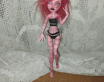 OOAK Custom FULLSET Horror Apocalypse Demon Monster High Repaint 11" Doll Horror