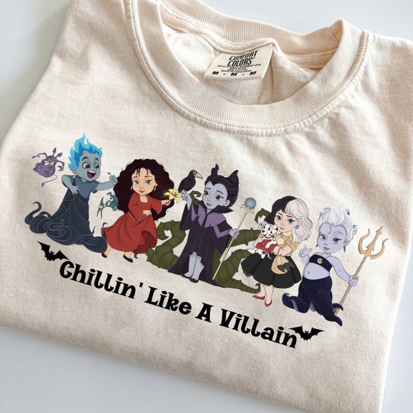 Kids Chillin' Like A Villain Shirt, Villains Diamond Painting Cartoon Shirt, Villain Disney T-shirt, Disney World Tee, Funny Disney Outfit