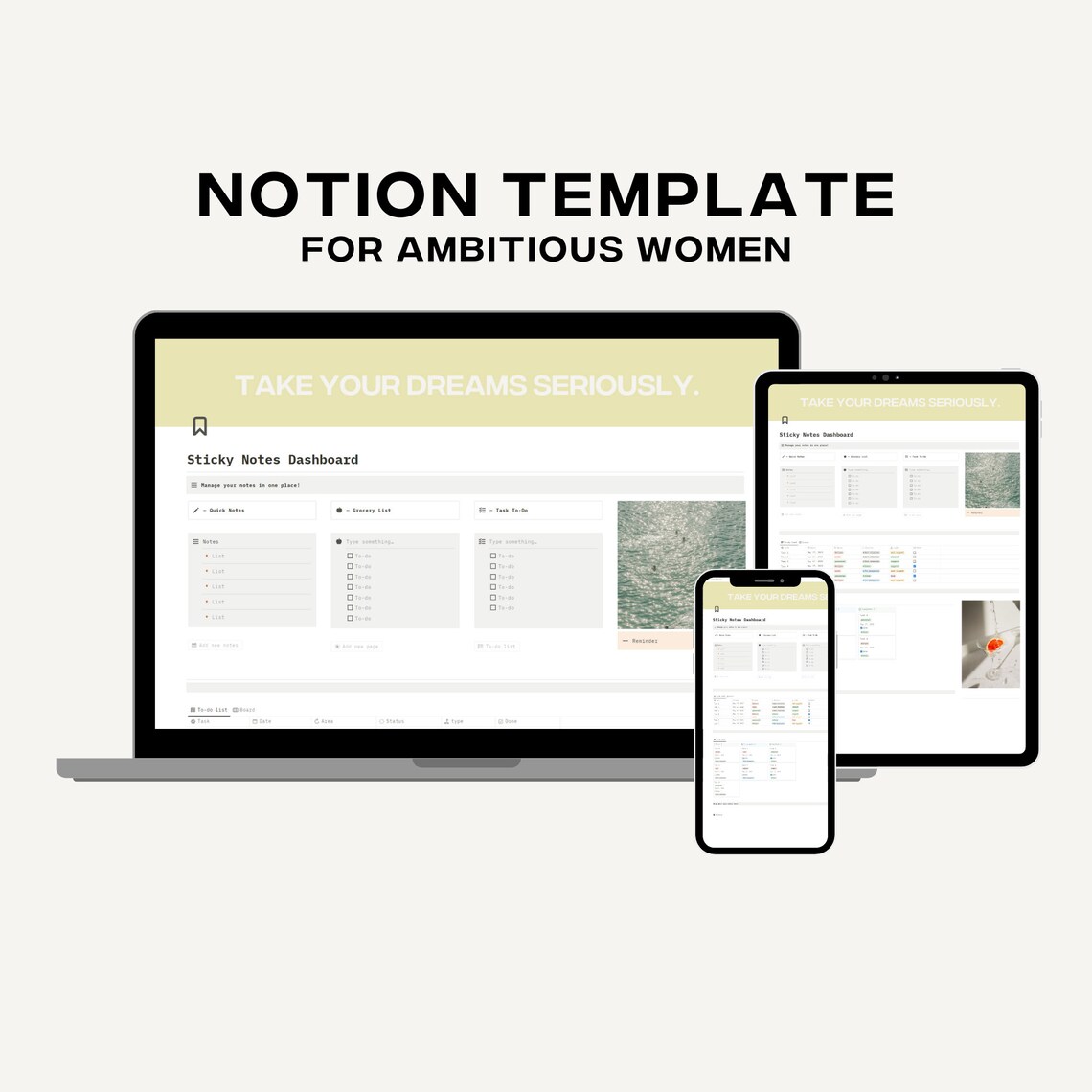 Sticky Notes Notion Template Personalized Sticky Notes Notion Etsy