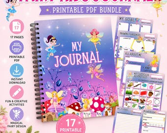 Fairy Kids Journal Printable | Creative Writing, Self-Reflection Activities (Digital Download)