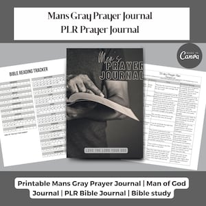 Men&#39;s Prayer Journal| PLR Men&#39;s Prayer Journal| Gift for Men| Printable Men&#39;s Prayer Journal| Man of God Journal| Men&#39;s Journal| Bible study