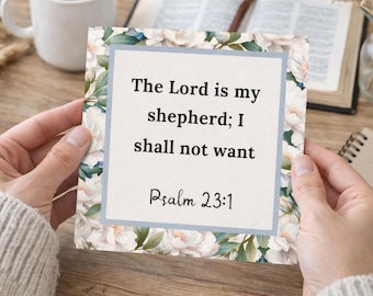 Christian Affirmations Cards | Floral Bible Verse, Canva Editable (Digital Download) Inspirational scripture cards, wall art printable
