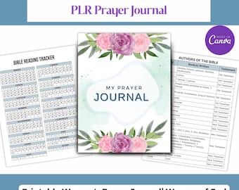 Printable Bible Study Planner| MRR PLR Planner| Bible reading tracker| Prayer Prompts| Christian Devotional Planner| Printable Bible journal