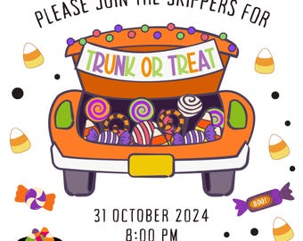 Trunk or Treat Flyer Template | Editable in Canva | Digital Download | Perfect for Churches, Schools, Businesses, or Community Events