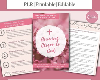 Devocional para Ministério Feminino, ebook com conteúdo cristão, PLR (Propriedade Intelectual de Direitos Autorais), editável no Canva.