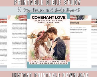 Covenant Love Strengthening Your Godly Marriage A 30-Day Couples Devotional Journal| Bible study devotional| bible study| Wedding gift
