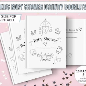 Baby Shower Kids Activity Book Coloring, Baby Shower Coloring, Baby Shower Games for kids, Printable coloring sheet, Kids table