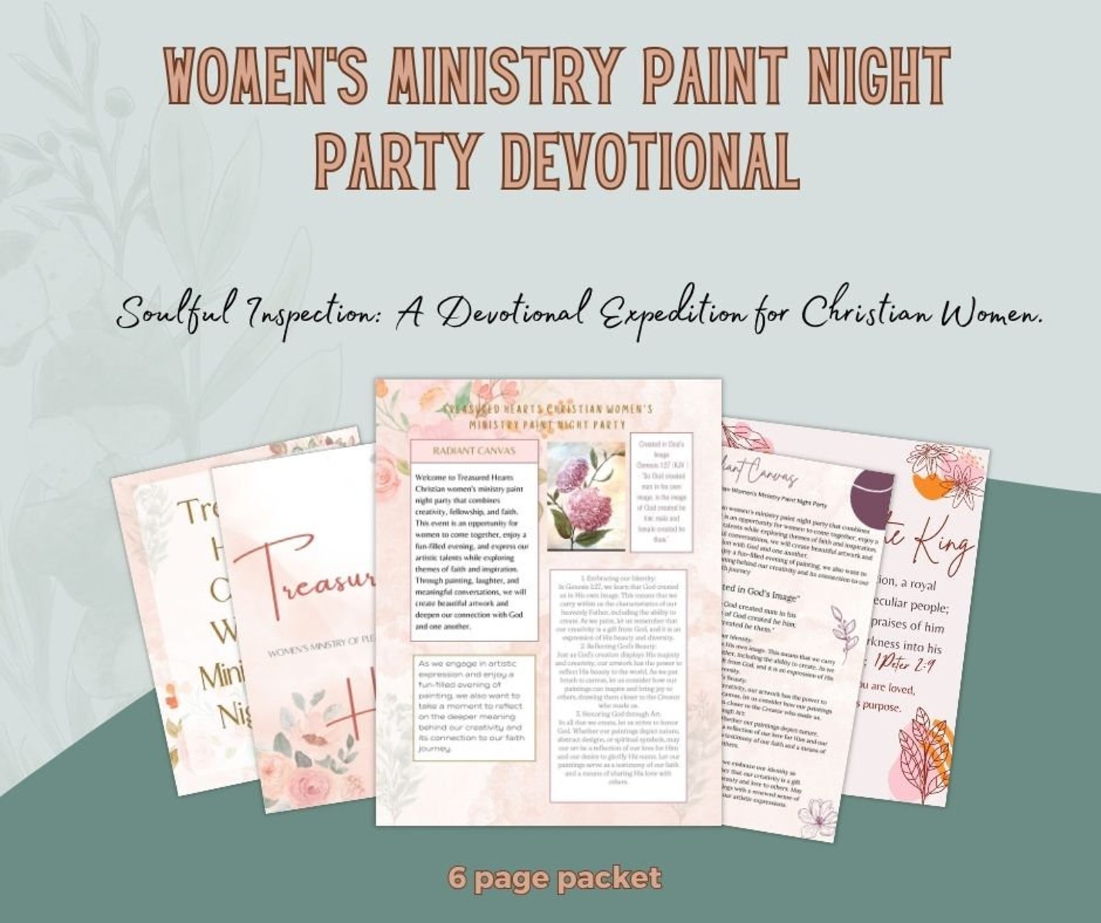 Women's Ministry Paint Night Devotional Digital Download, Church