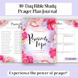 30-Day Bible Study Prayer plan Journal | Devotional Prayer Journal| Scripture Study| Printable prayer plant| Christian Journal | Bible Study