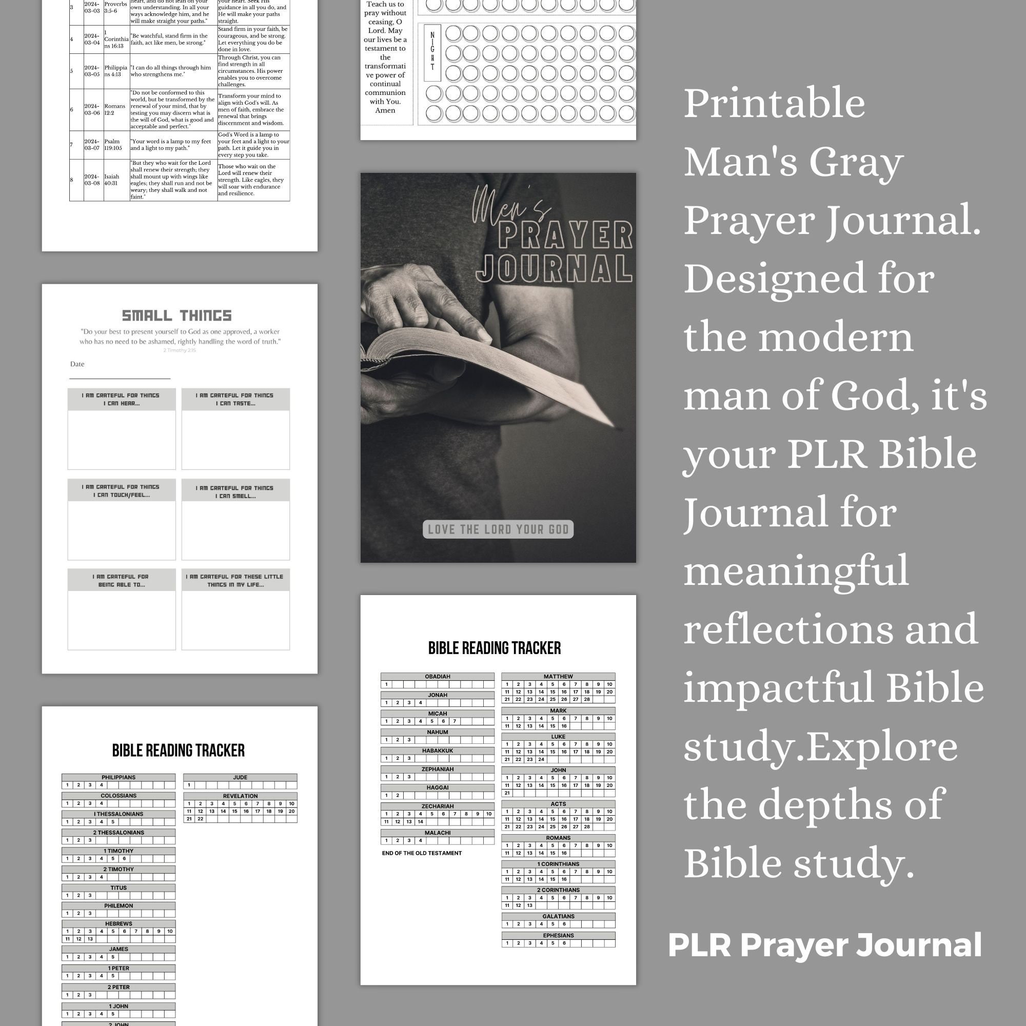 Men’s Prayer Journal Printable | Bible Study & Devotional Guide for Men, 30-day Prayer Plan ...
